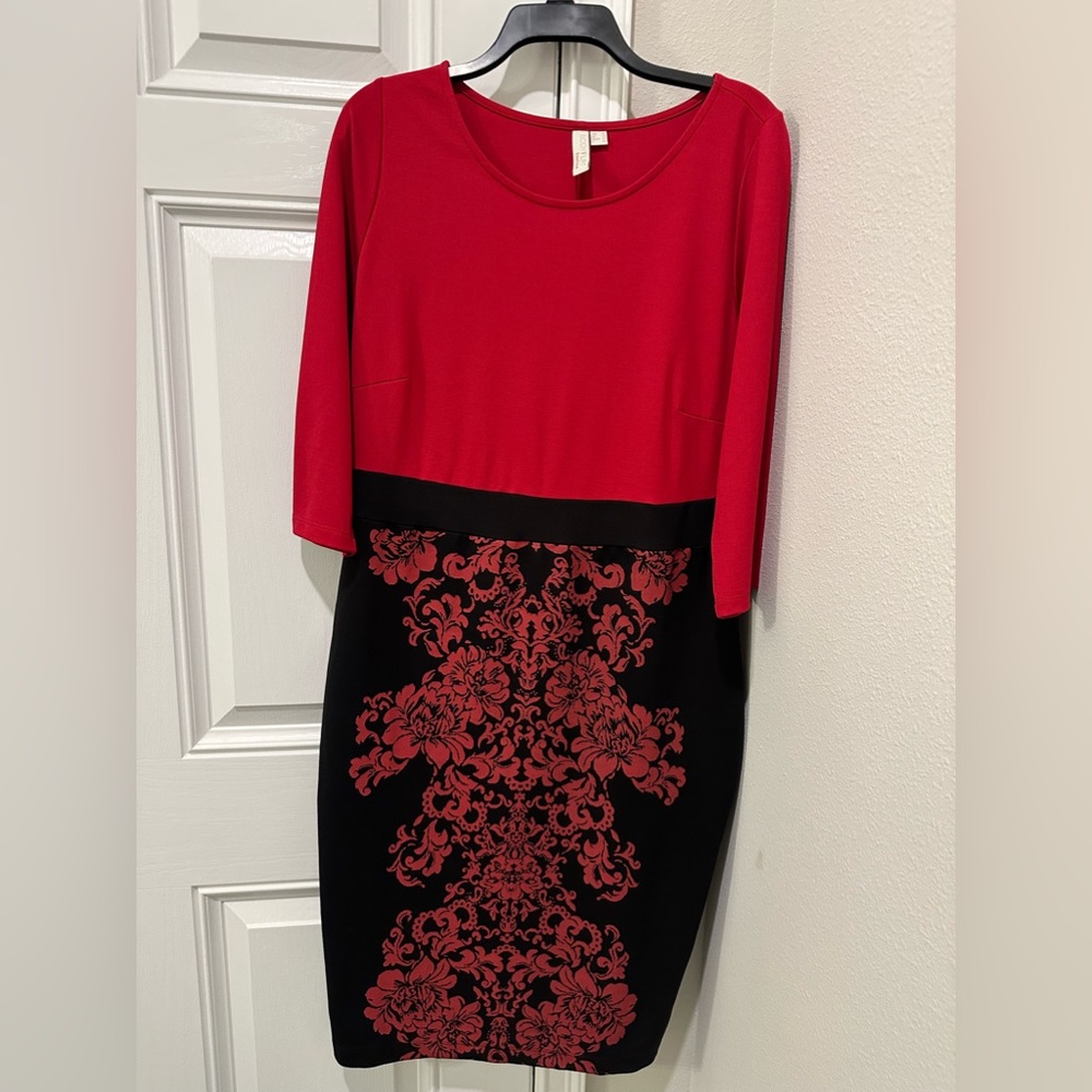 BODY Flirt Midi Dress Black & Red Dress NWOT Size: 42 EU
